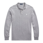 Ralph Lauren Embroidered Logo Long Sleeve Grey Polo Shirt