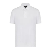 Emporio Armani Lyocell-Blend Jersey White Polo Shirt