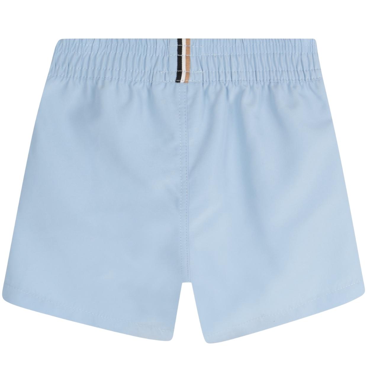 BOSS Baby Printed Logo Persian Blue Swim Shorts