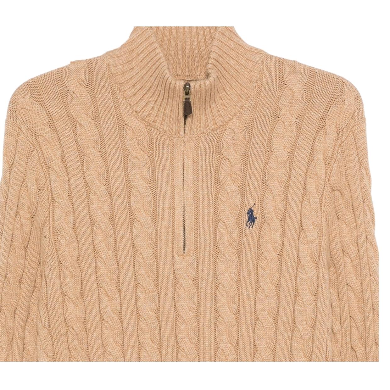 Ralph lauren cable knit half zip store