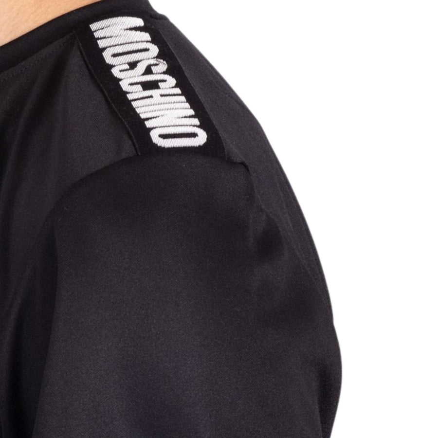 Moschino Underwear Rubberised Tape Logo Black T-Shirt
