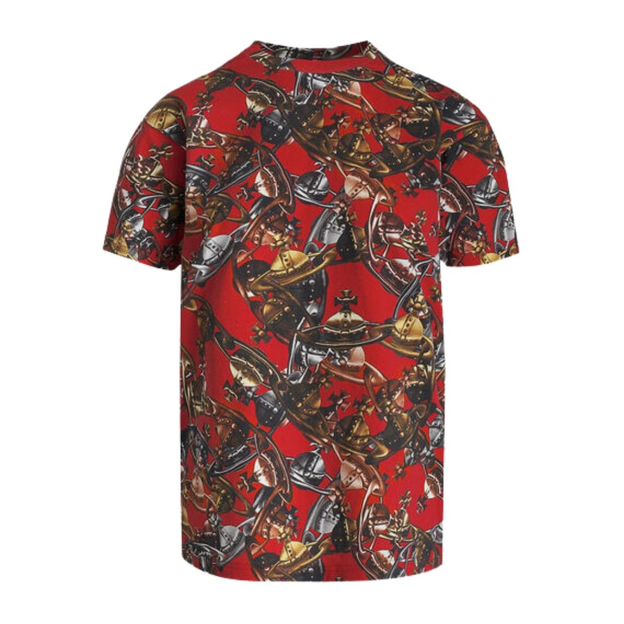 Vivienne Westwood Crazy Orbs Logo All-Over Red Classic T-Shirt