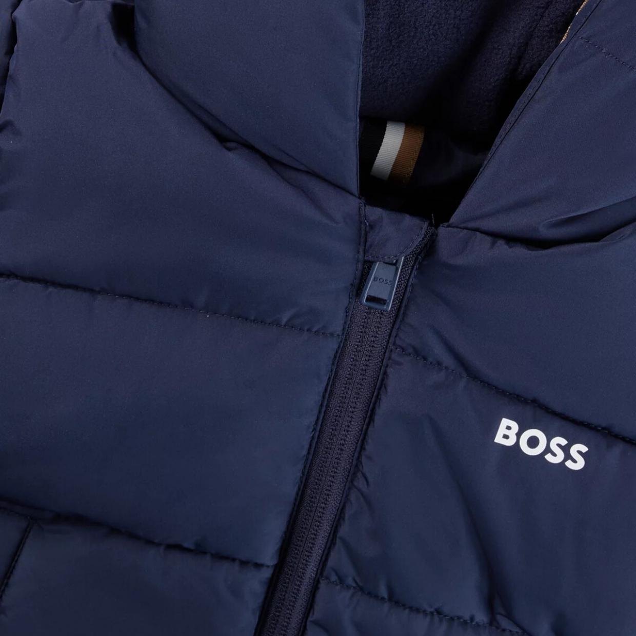 BOSS Baby Logo Navy Puffer Jacket