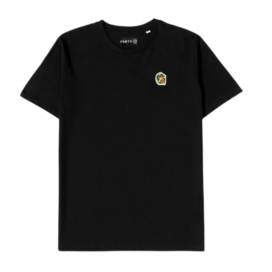 Forty Ben Camo Logo Badge Black T-Shirt