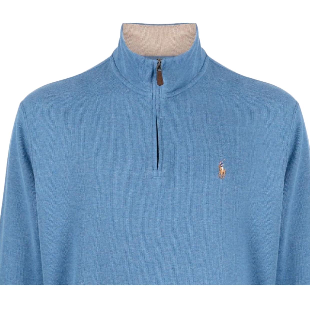 Polo Ralph Lauren Blue Quarter Zip Sweater