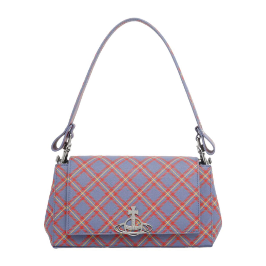 Vivienne Westwood Blue/Orange Tartan Medium Hazel Handbag