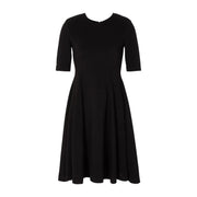 Emporio Armani Ottoman-Effect Black Jersey Dress