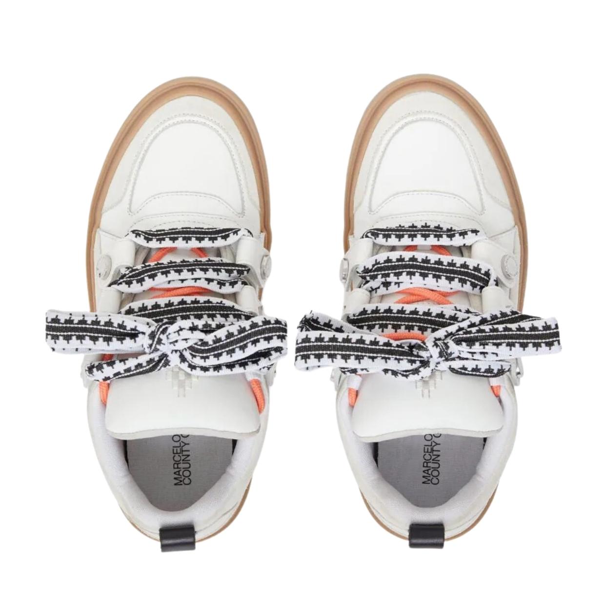 Marcelo Burlon Ticinella Lace Up White Trainers