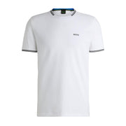 BOSS Taul Stripes & Logo White T-Shirts