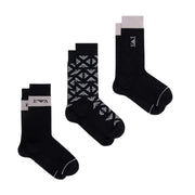 Emporio Armani Black and Grey Three-Pack Socks Gift Set