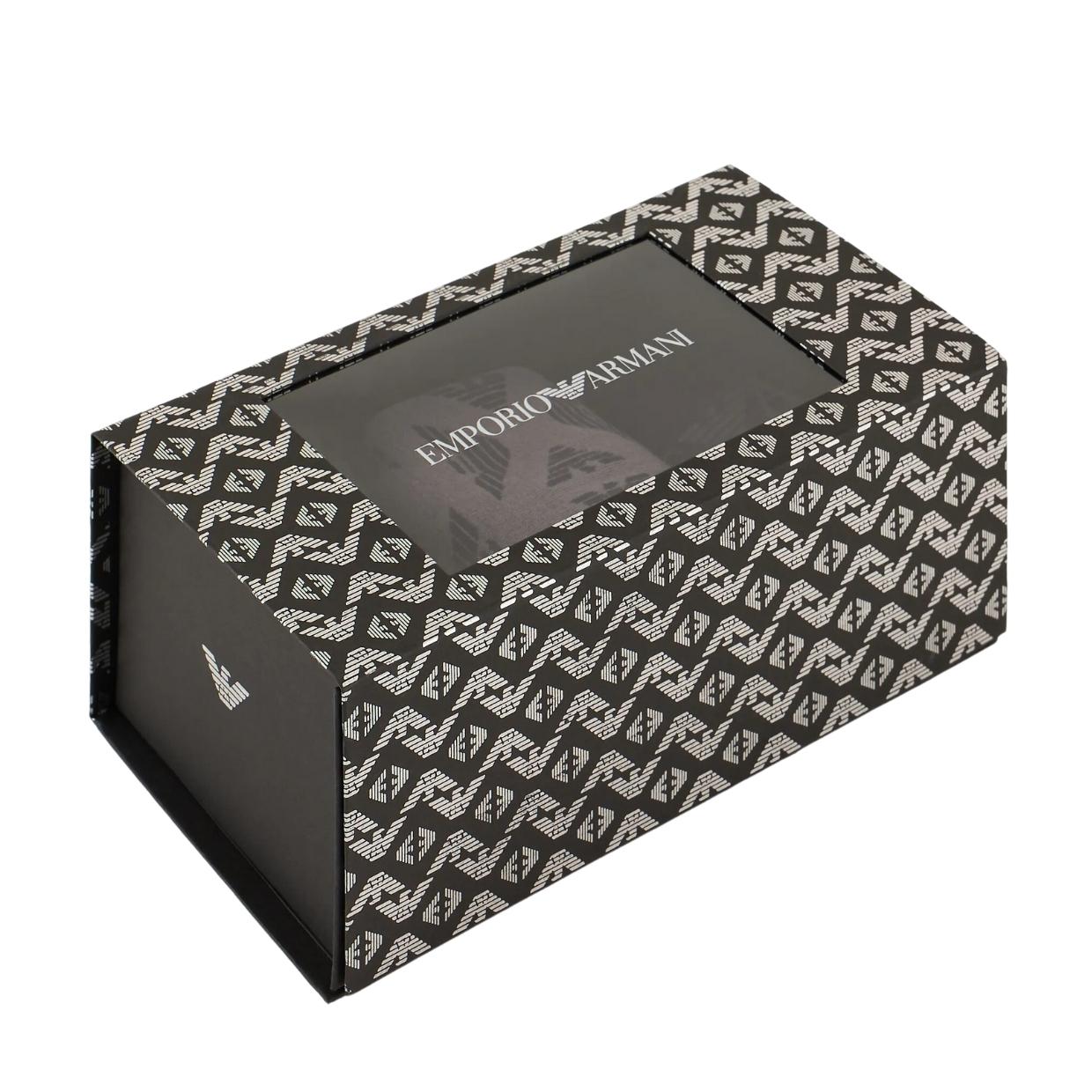 Emporio Armani Black and Grey Three-Pack Socks Gift Set