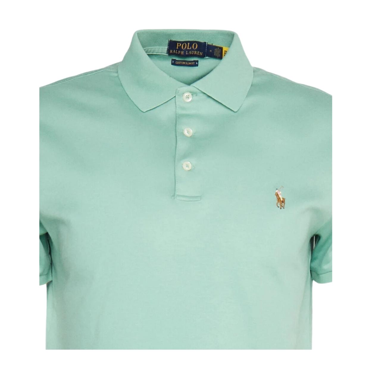 Ralph Lauren Green Slim Fit Embroidered Logo Polo Shirt
