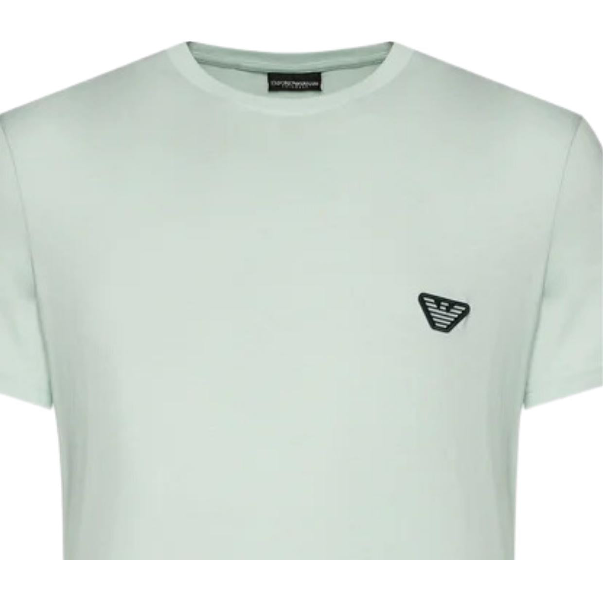 Emporio Armani Bodywear Eagle Logo Patch Green T-Shirt