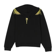 Marcelo Burlon Kids Icon Wings Black & Lime Hoodie