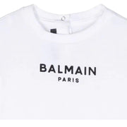 Balmain Baby Embossed Logo White T-Shirt