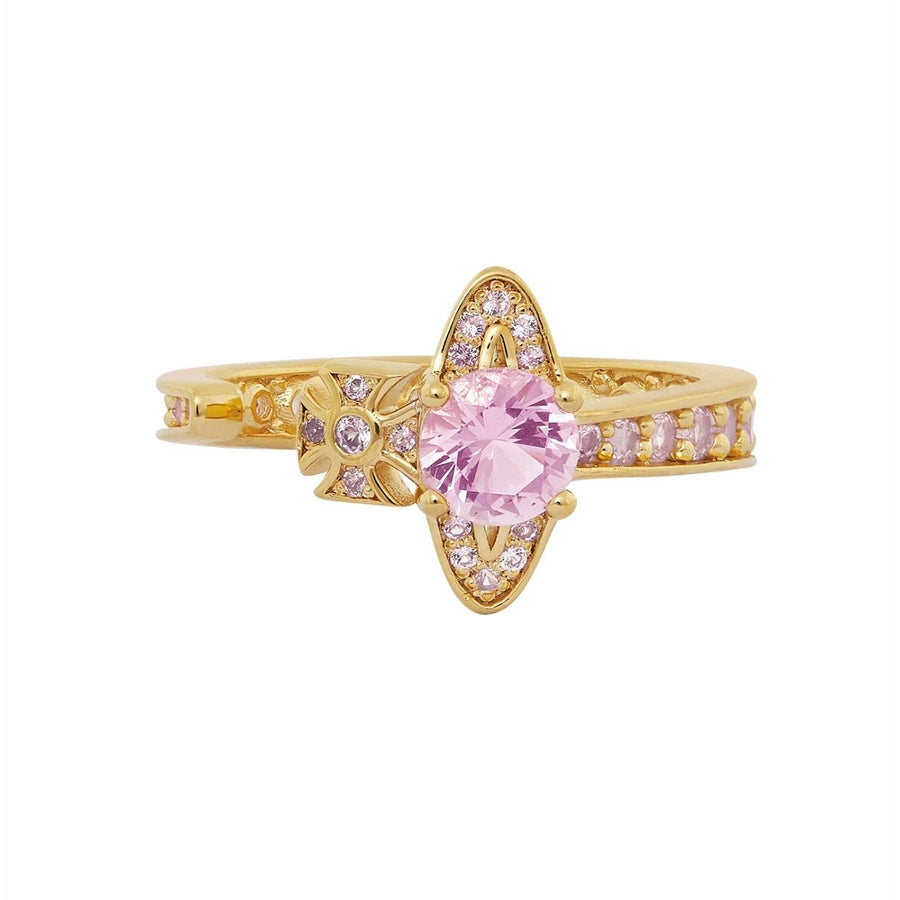 Vivienne Westwood Gold Light Pink Nano Maitena Ring