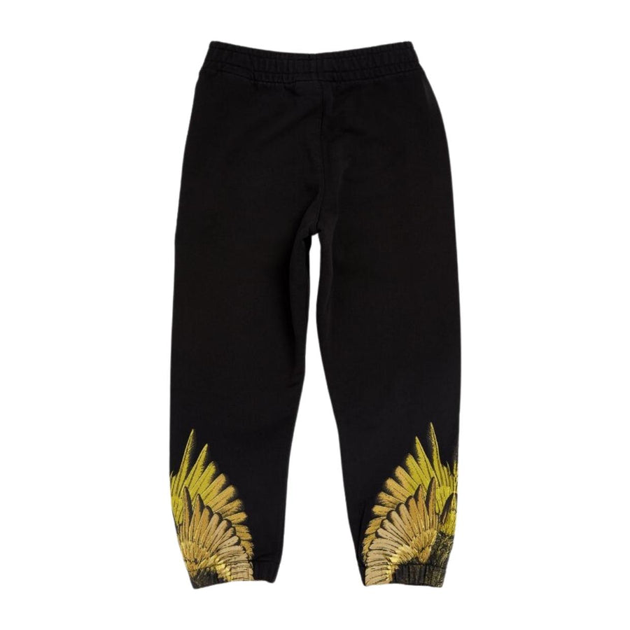 Marcelo Burlon Kids Icon Wings Black & Lime Jogging Bottoms