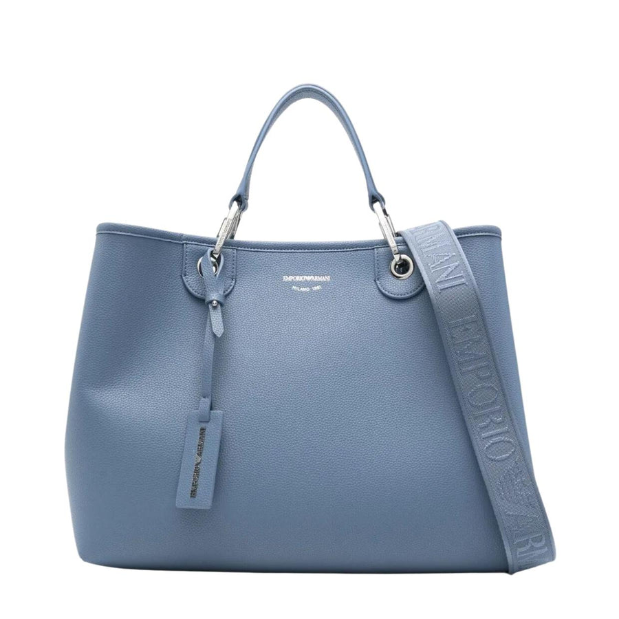Emporio Armani Medium MyEA Blue Tote Bag