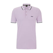 BOSS Paddy Contrast Logo Purple Polo Shirt