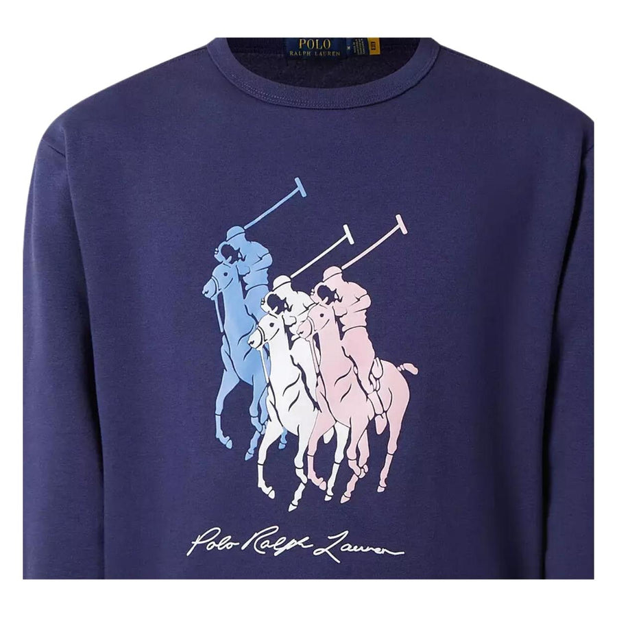 Ralph Lauren Blue Printed Graphic Sweatshirt
