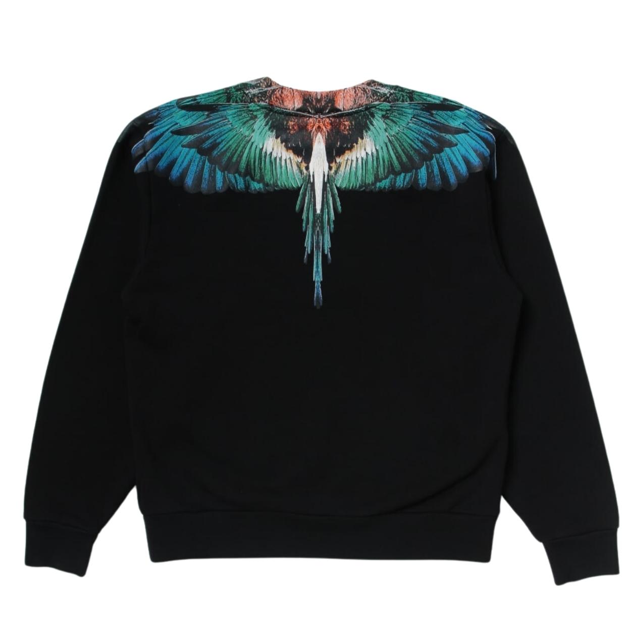 Marcelo Burlon Kids Icon Wings Black & Blue Sweatshirt