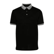 Emporio Armani Embroidered Logo Black Polo Shirt