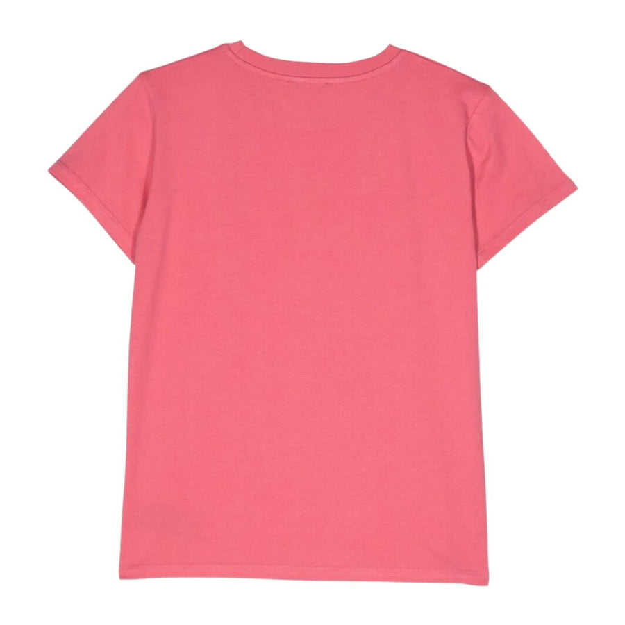 Balmain Kids Metallic Logo Pink T-Shirt