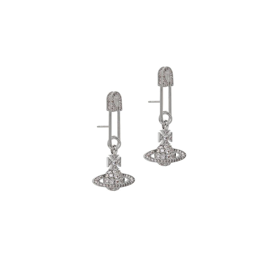 Vivienne Westwood Platinum/White Lucrece Earrings