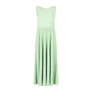 Emporio Armani Light Green Rib Flared Dress