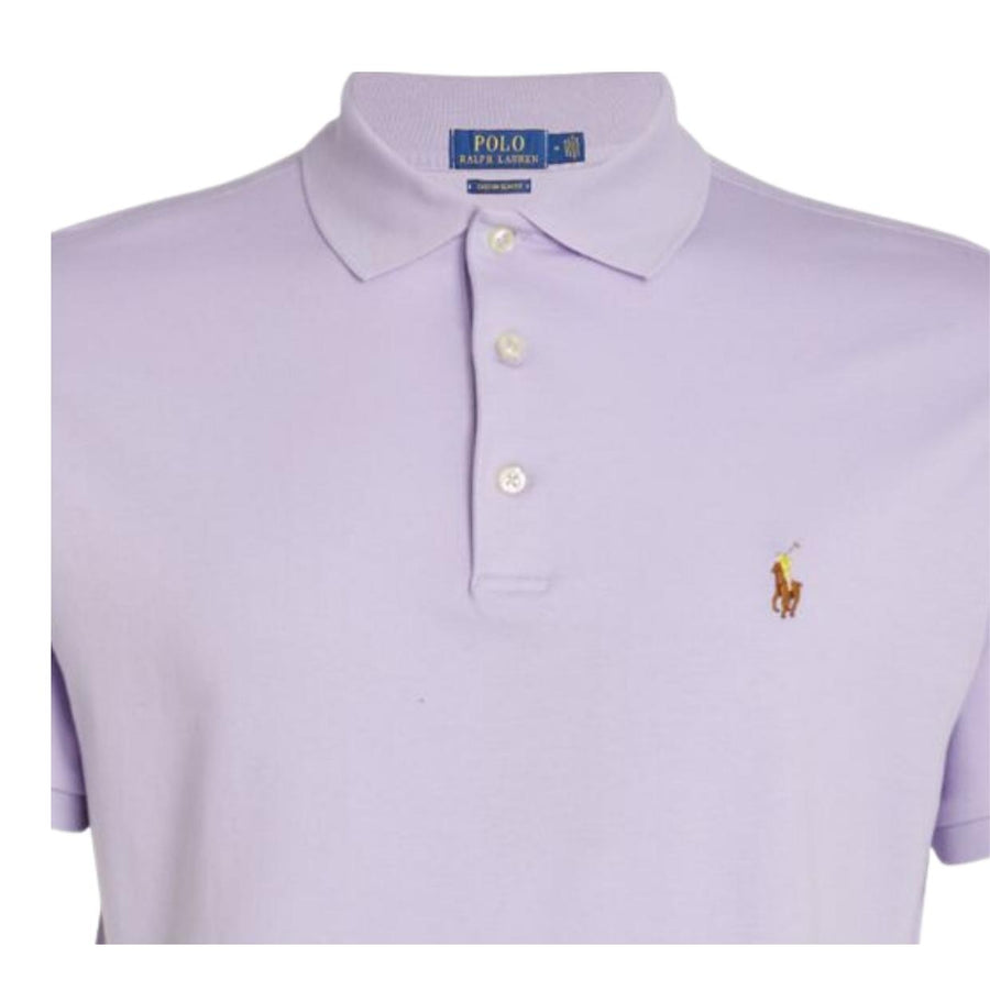 Ralph Lauren Purple Slim Fit Embroidered Logo Polo Shirt