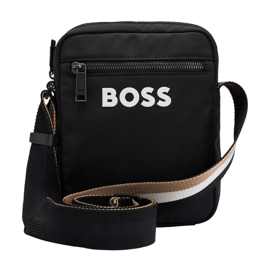 BOSS Contrast Logo Catch 3.0 Black Crossbody Bag