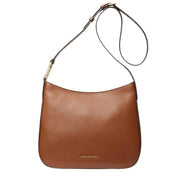Michael Kors Kensington Pebbled Leather Luggage Brown Large Crossbody Bag