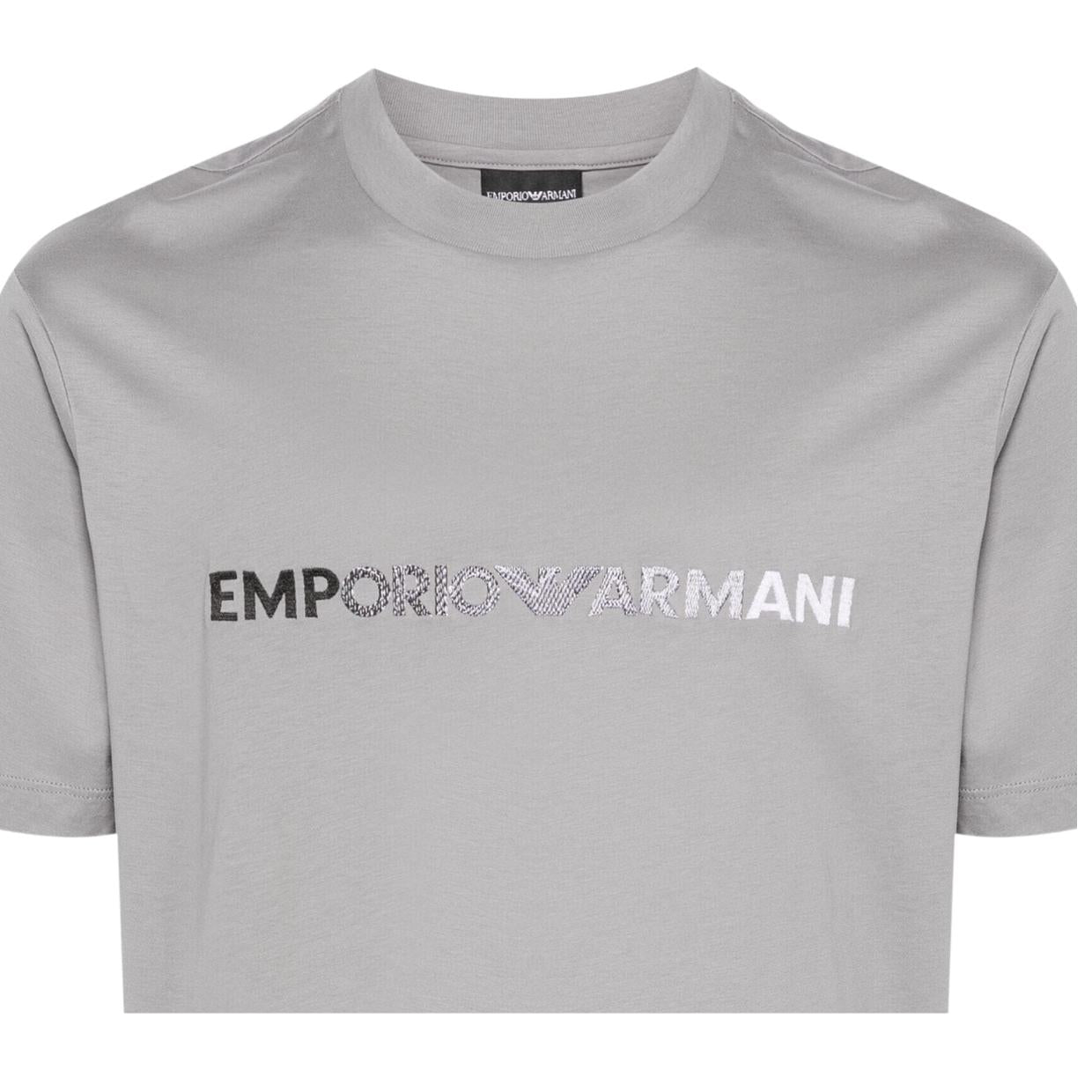 Emporio Armani Embroidery Logo Grey T-Shirt