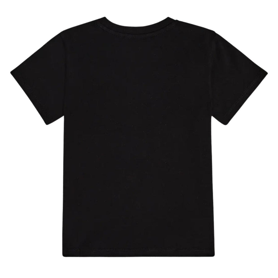 Balmain Kids Metallic Logo Black T-Shirt