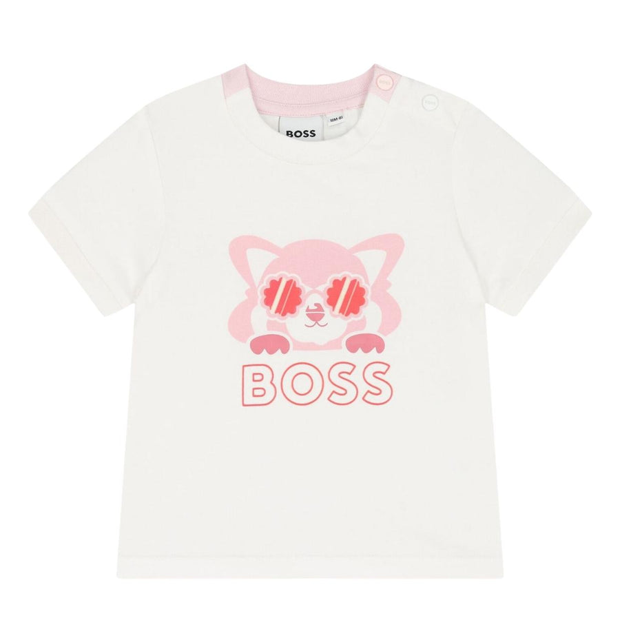 BOSS Baby White/Pink T-Shirt & Legging Two-Piece Set