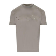 Emporio Armani Embroidered Logo Lettering Grey T-Shirt