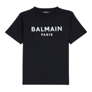 Balmain Kids Logo Black T-Shirt