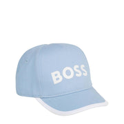 BOSS Kids Lettering Logo Sky Blue Baseball Cap