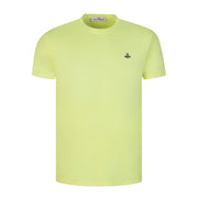 Vivienne Westwood Embroidered Orb Logo Neon Yellow T-Shirt