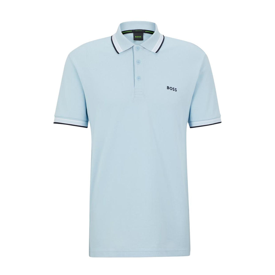 BOSS Logo Sky Blue Paddy Polo Shirt