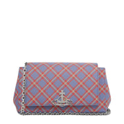 Vivienne Westwood Blue/Orange Tartan Medium Hazel Handbag