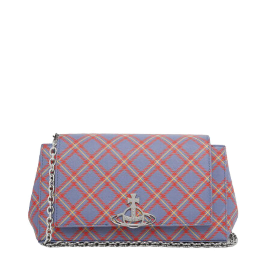 Vivienne Westwood Blue/Orange Tartan Medium Hazel Handbag