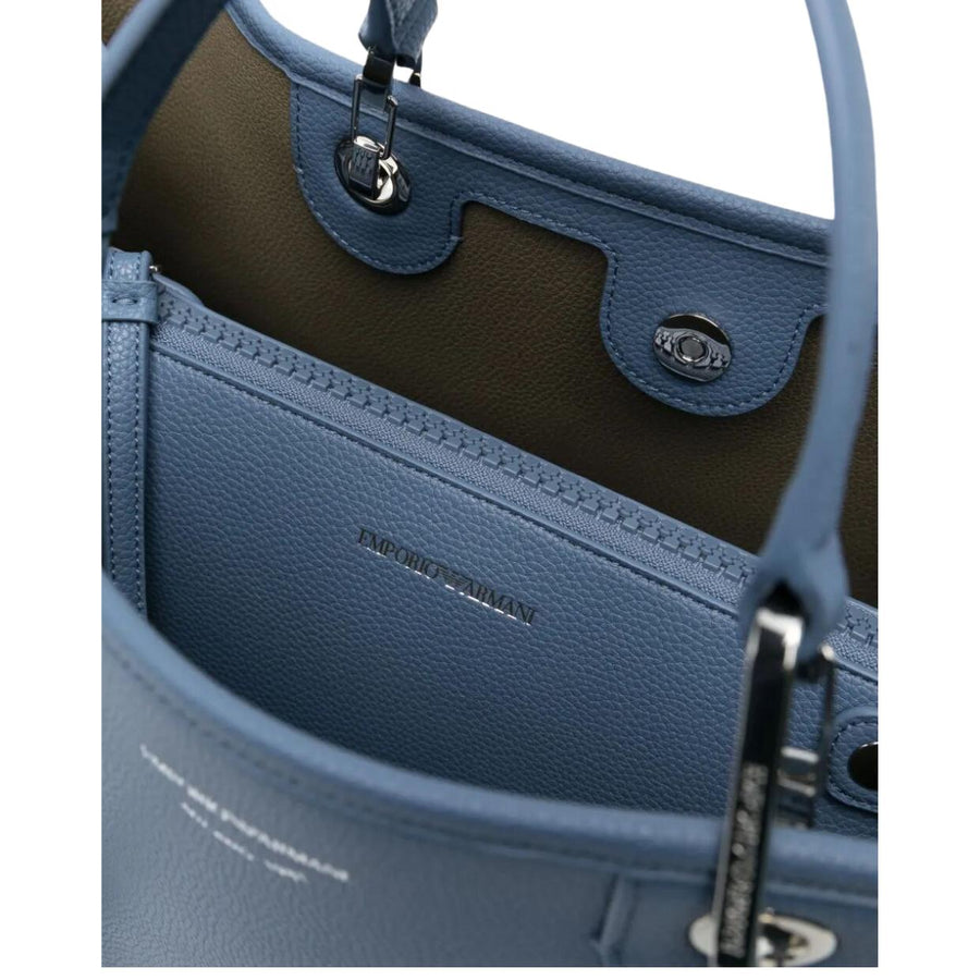Emporio Armani Medium MyEA Blue Tote Bag
