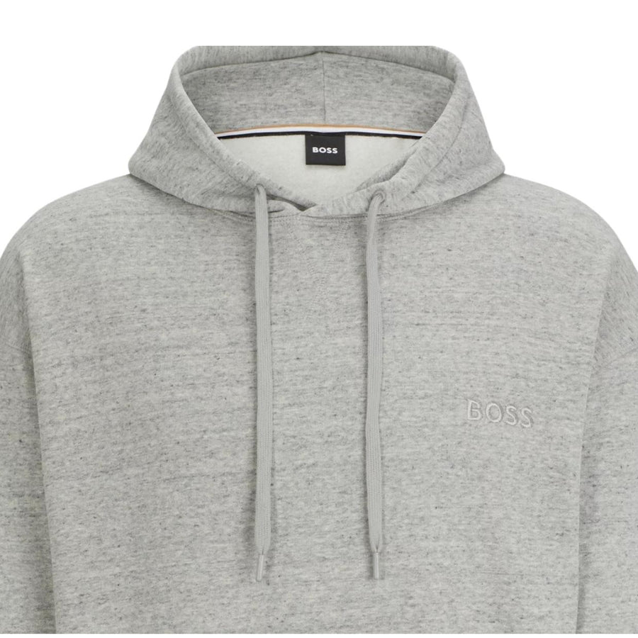 BOSS Embroidered Logo Grey Cozy Hoodie