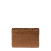 Michael Kors Brown Pebbled Leather Slim Card Holder