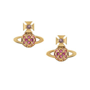 Vivienne Westwood Gold/Light Rose Willa Bas Relief Earrings