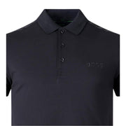 BOSS Paule Mirror Slim Fit Black Polo Shirt
