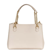 Love Moschino Heart Logo Plaque Taupe Tote Bag