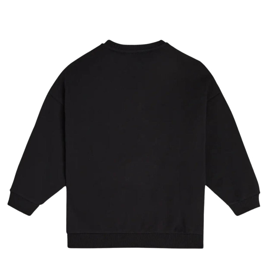 Balmain Kids Leopard Print Black Sweatshirt
