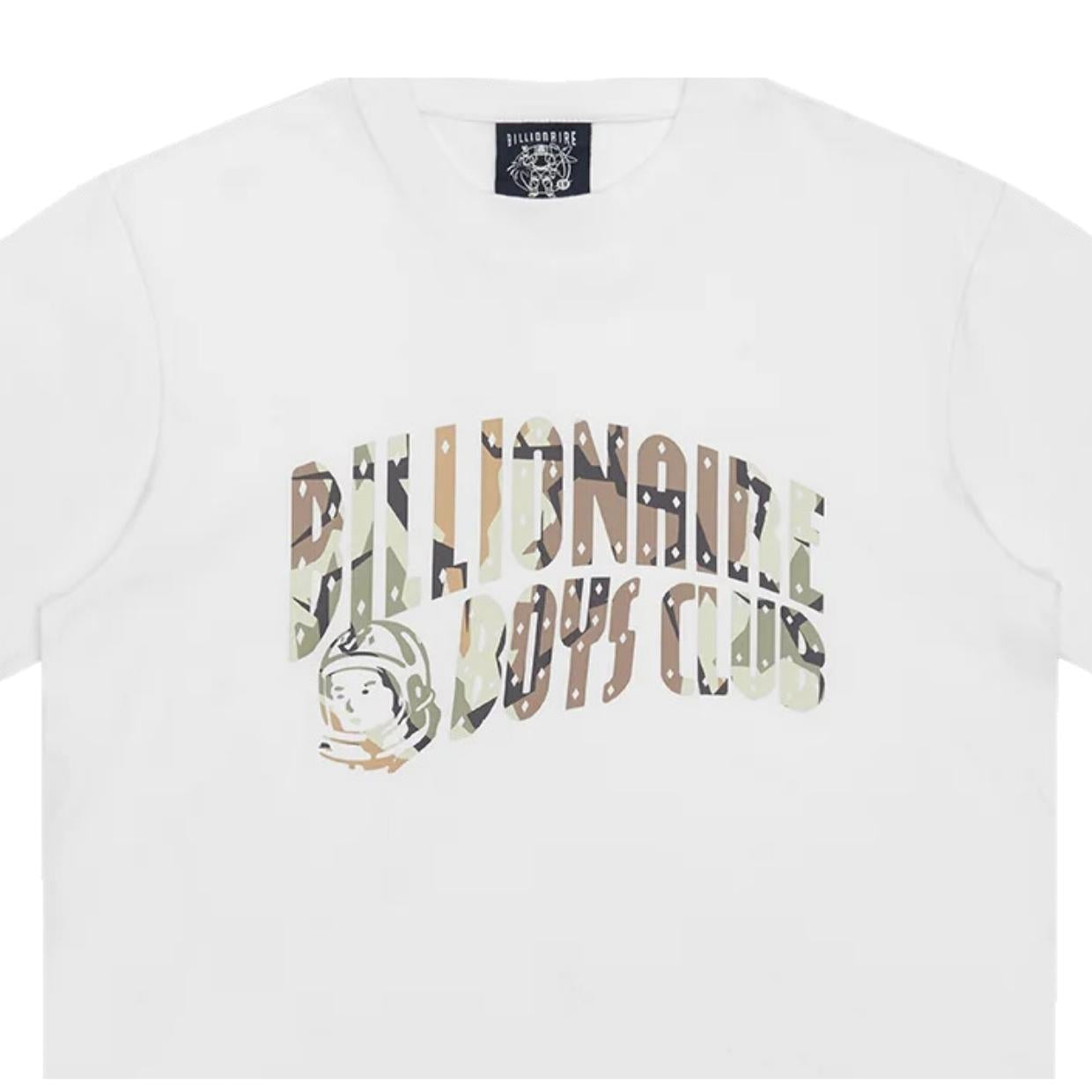 Billionaire Boys Club Camo Arch Logo White T-Shirt